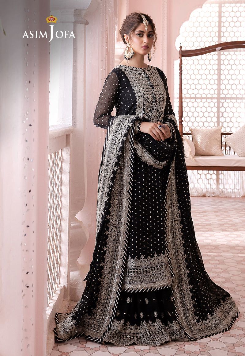 Asim Jofa luxury Chiffon Unstitched 3 Piece
