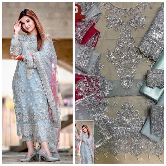 Laam Luxury Embroidered Unstitched 3 piece