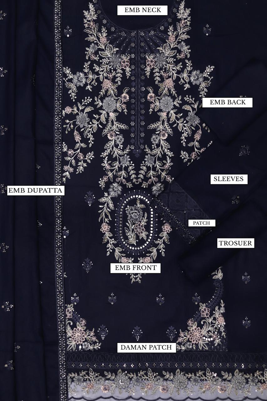 Maria.B Lawn Embroidered Unstitched 3 piece