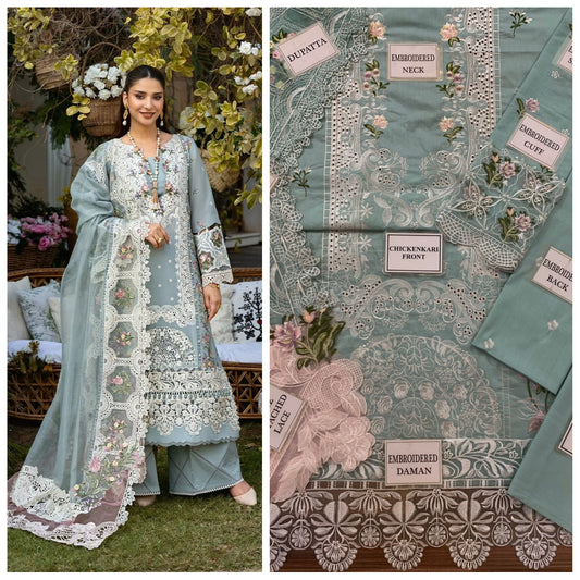 Elaf Chickenkari Embroidered Unstitched 3 Piece