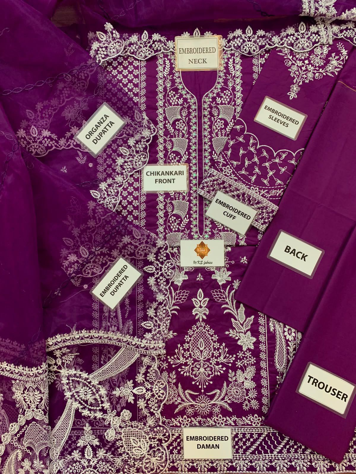 Crimson Embroidered Unstitched 3 Piece
