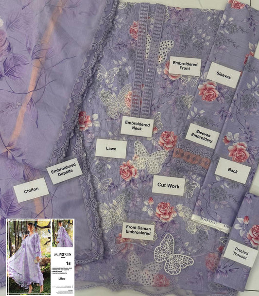 Maria.b Lawn Embroidered Unstitched 3 Piece