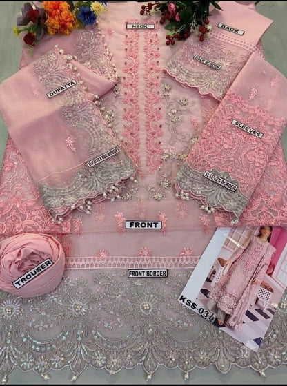 Elaf Bridal Embroidered Unstitched 3 Piece