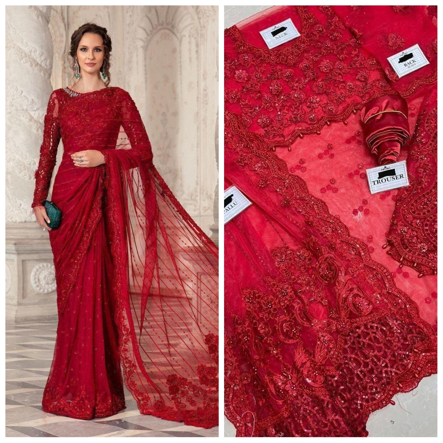 Maria.B Saree Exclusive Unstitched