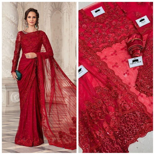 Maria.B Saree Exclusive Unstitched