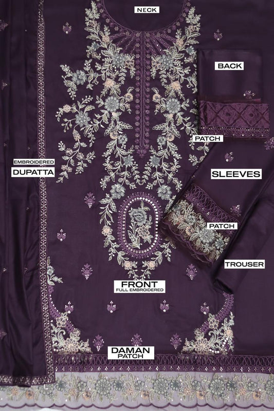 Maria.B Lawn Embroidered Unstitched 3 piece