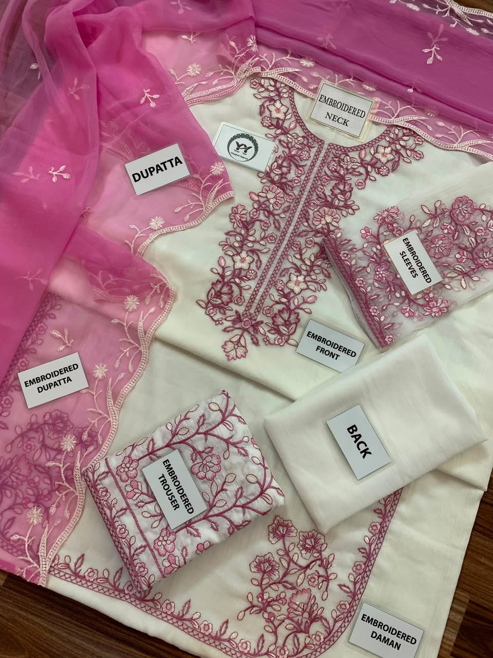 Charizma Embroidered Unstitched 3 piece