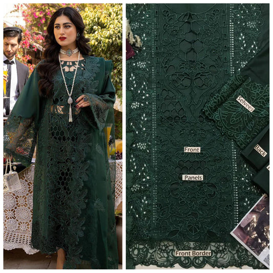 Bin Ilyas Luxury Lawn Embroidered Unstitched 3 Piece