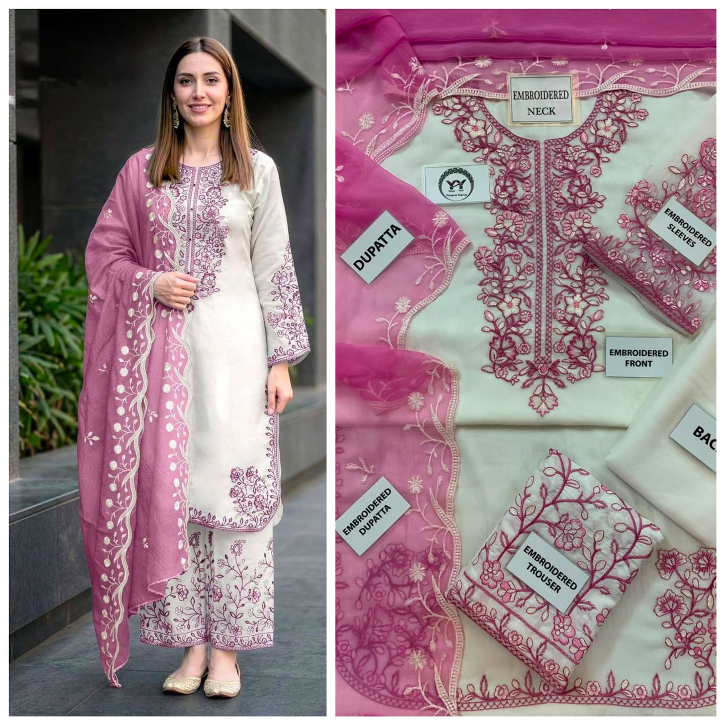 Charizma Embroidered Unstitched 3 piece