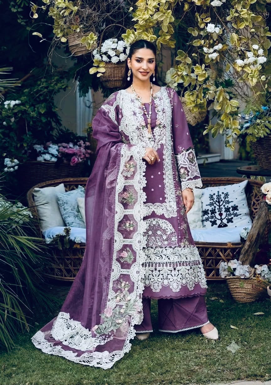 Elaf Chickenkari Embroidered Unstitched 3 Piece