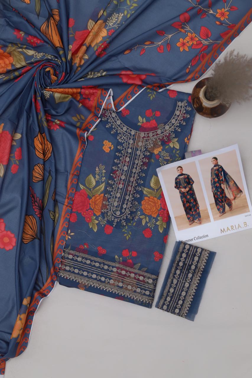 Maria.B Lawn Printed Unstitched 3 Piece