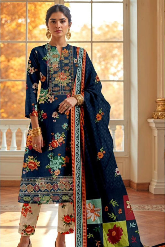 Baroque Embroidered Unstitched 3 Piece