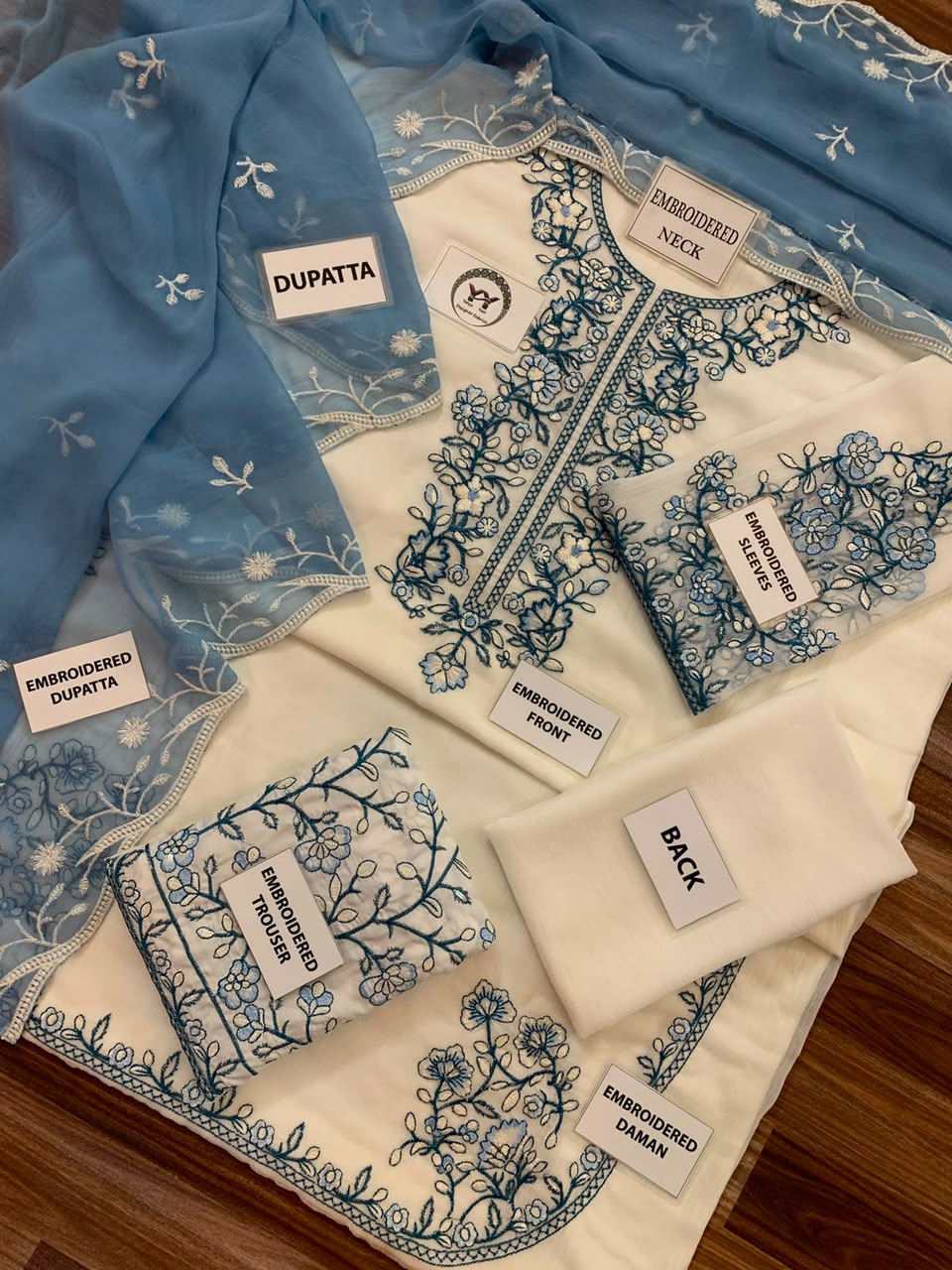 Charizma Embroidered Unstitched 3 piece