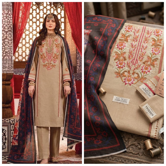 Khaadi Lawn Embroidered Unstitched 3 Piece