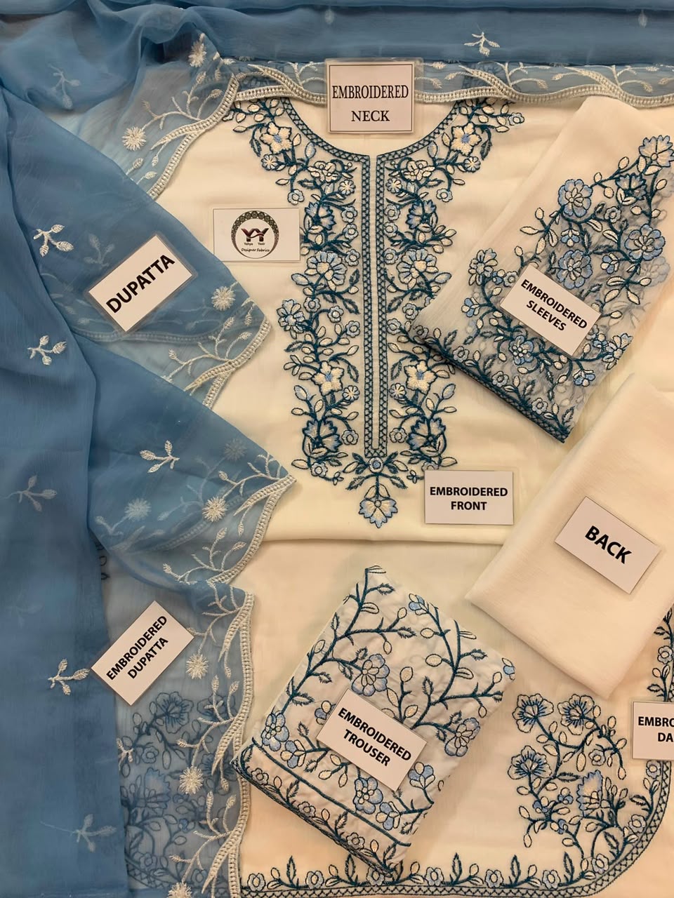 Charizma Embroidered Unstitched 3 piece