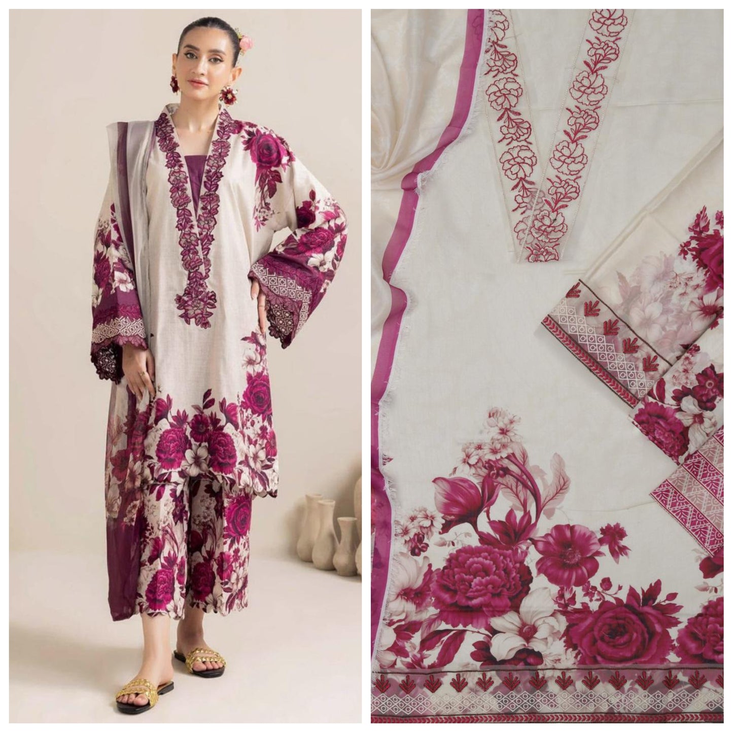 Adan Libas Lawn Printed Unstitched 3 Piece