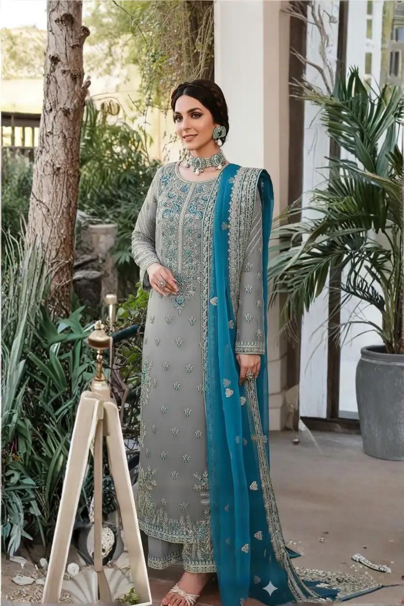 Akbar Aslam Festive Embroidered Unstitched 3 piece