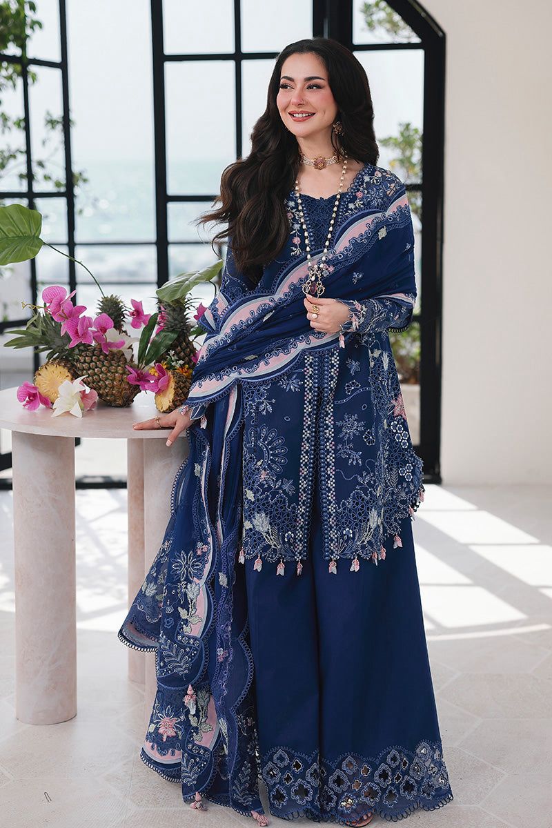 Qalamkar Chickenkari Unstitched 3 Piece