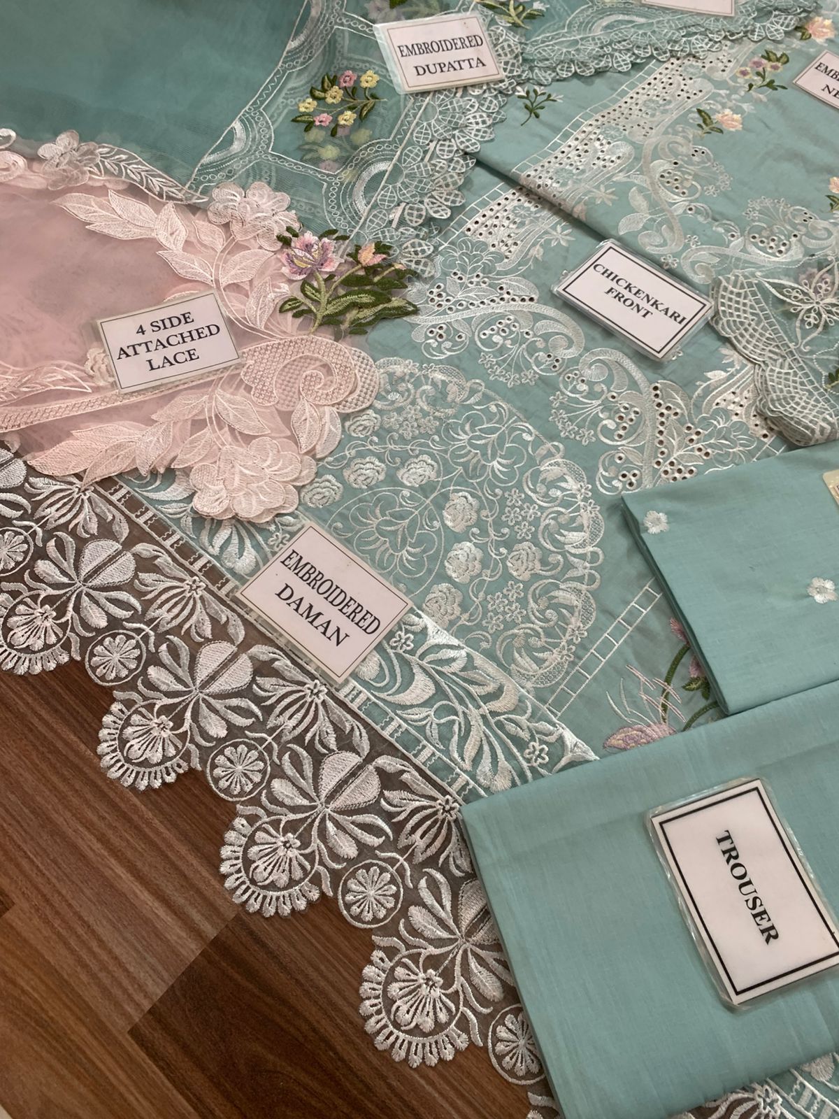 Elaf Chickenkari Embroidered Unstitched 3 Piece
