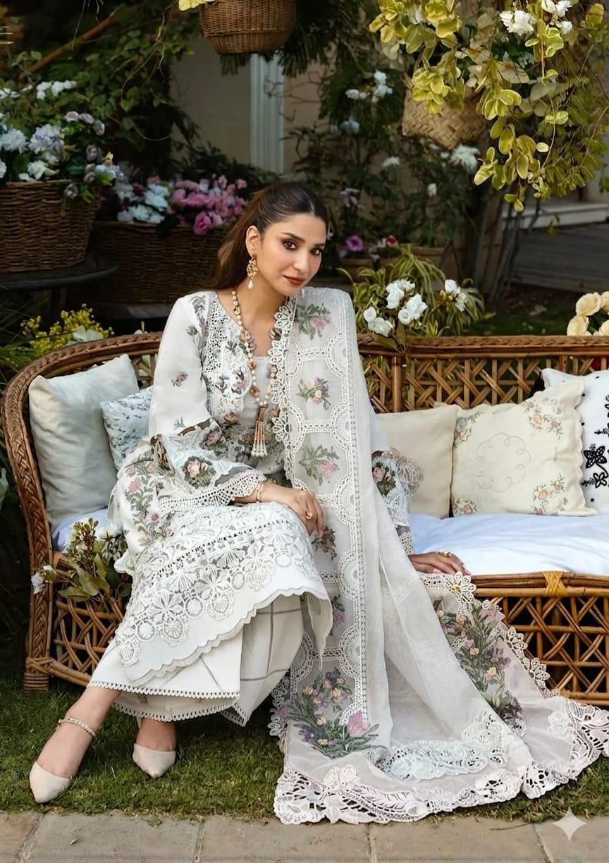 Elaf Chickenkari Embroidered Unstitched 3 Piece