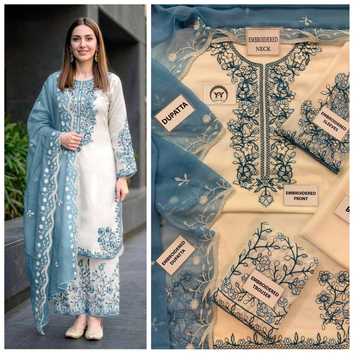 Charizma Embroidered Unstitched 3 piece