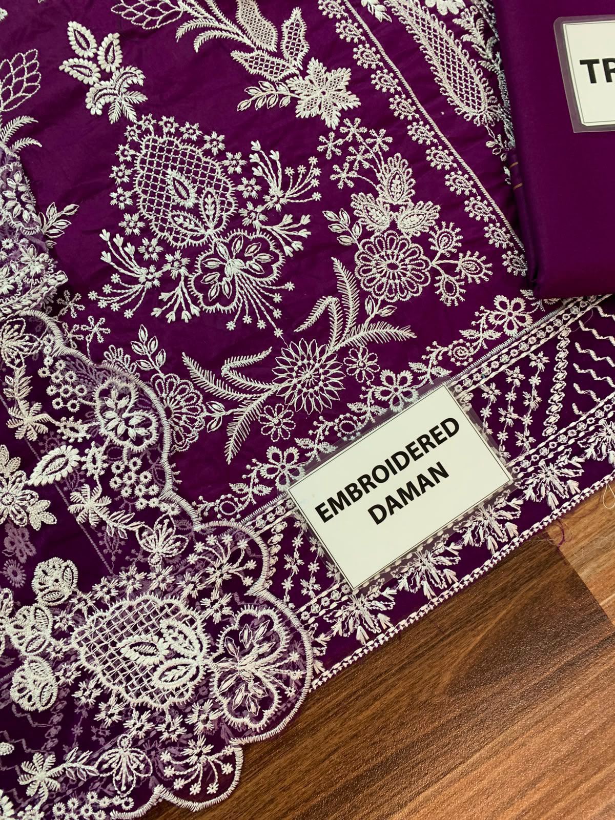 Crimson Embroidered Unstitched 3 Piece