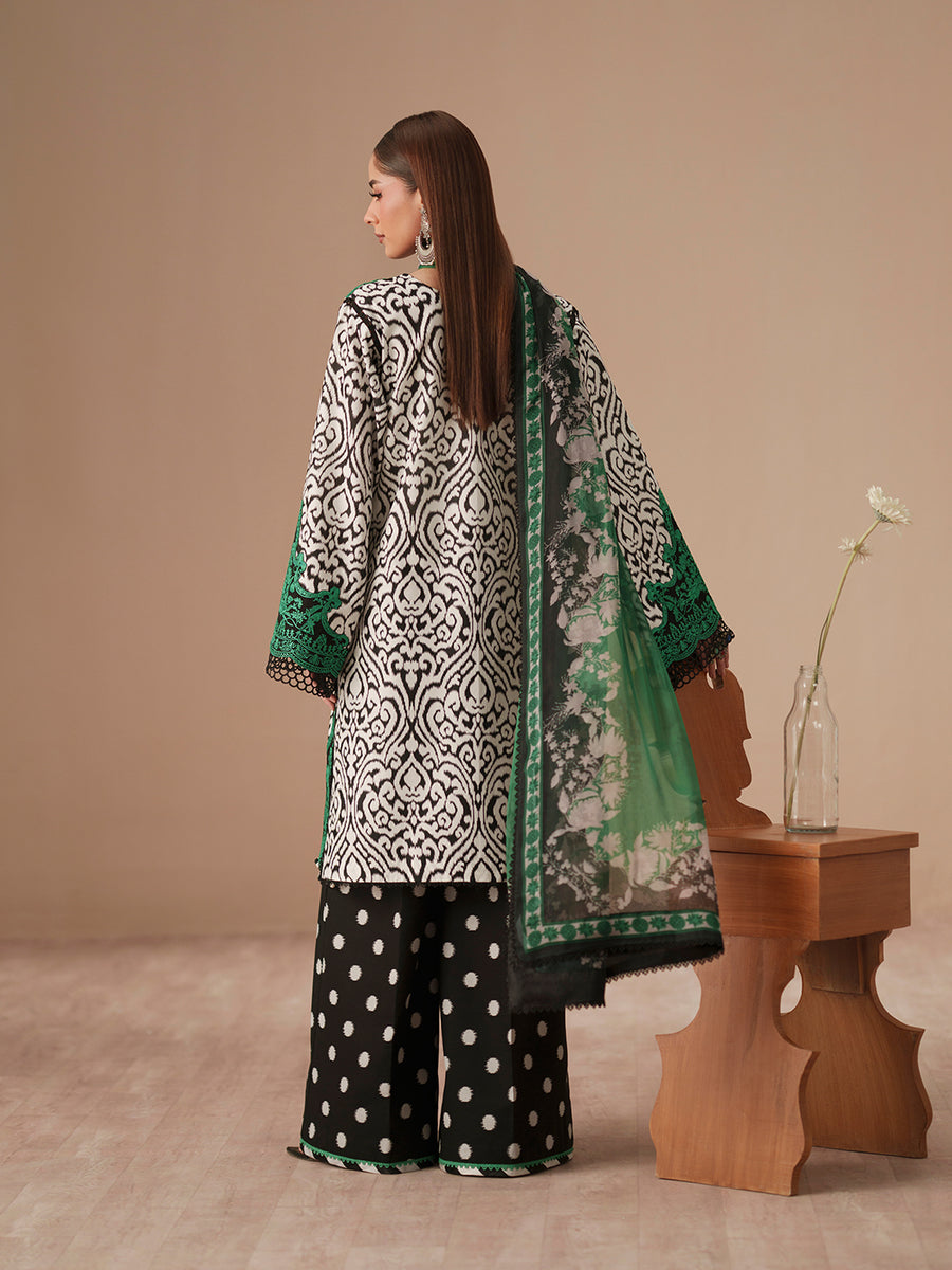 Bin Ilyas Embroidered Unstitched 3 Piece