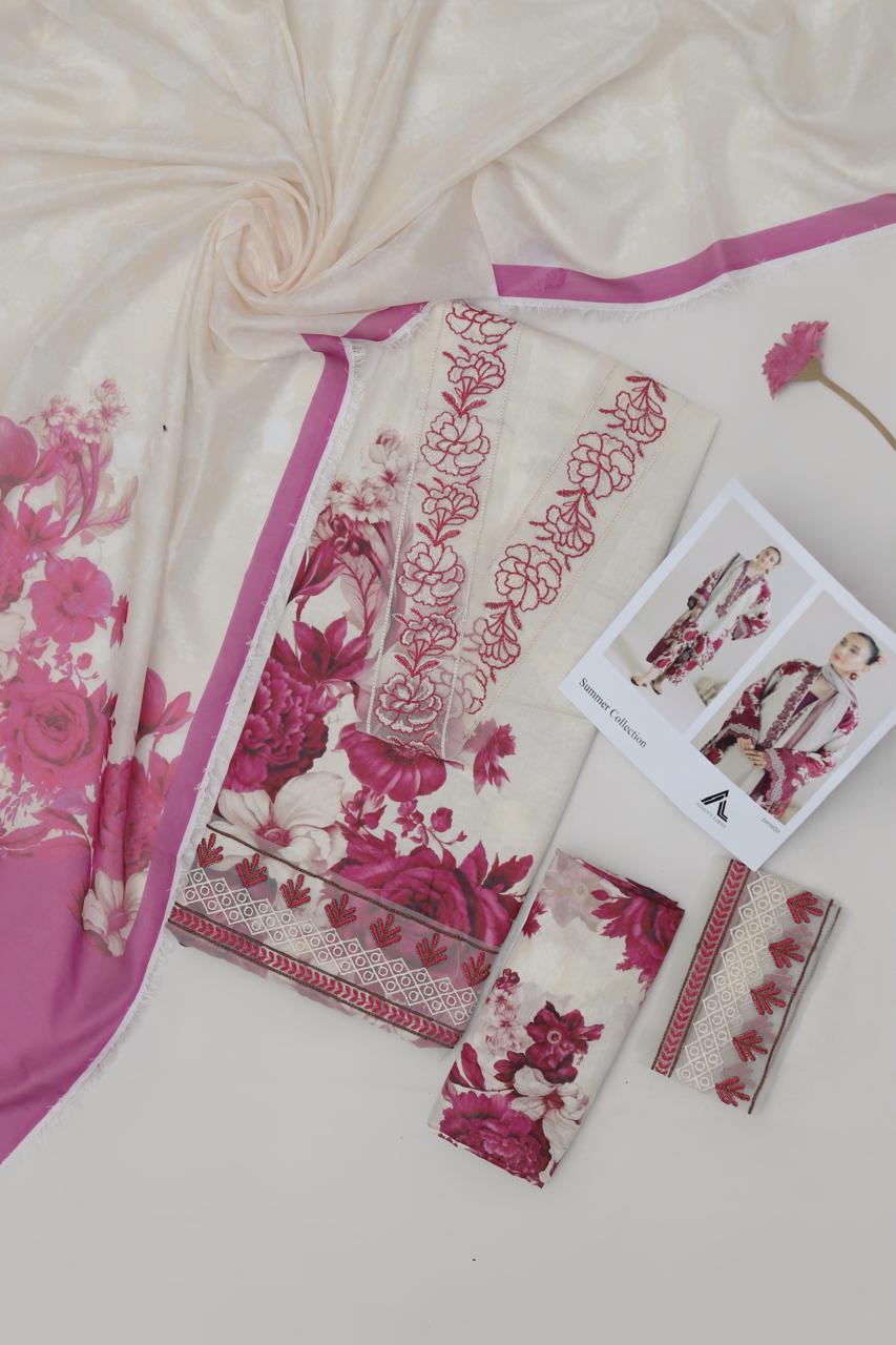Adan Libas Lawn Printed Unstitched 3 Piece