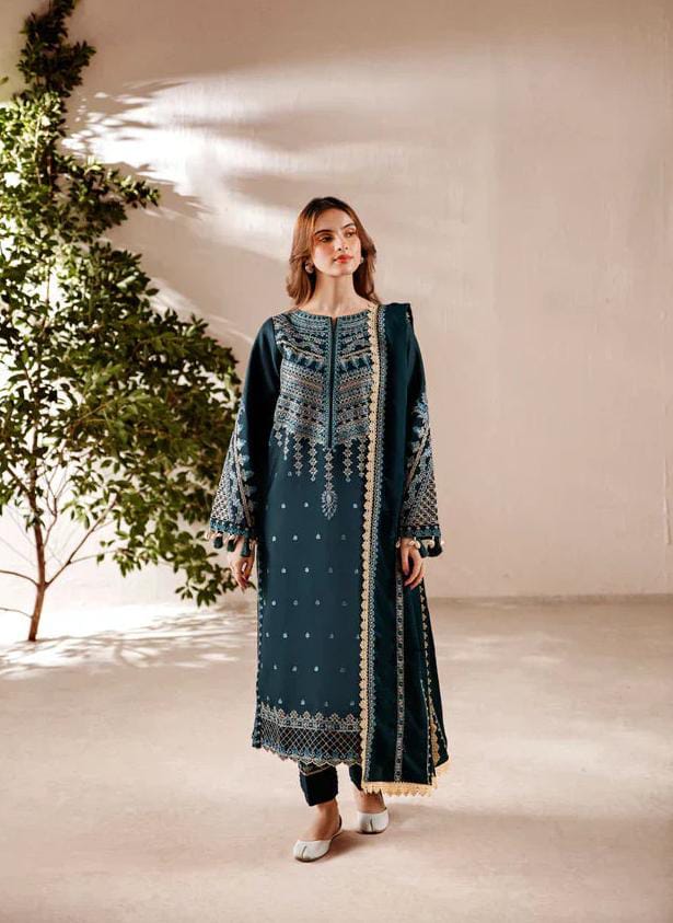 Florent Lawn Embroidered Unstitched 3 Piece
