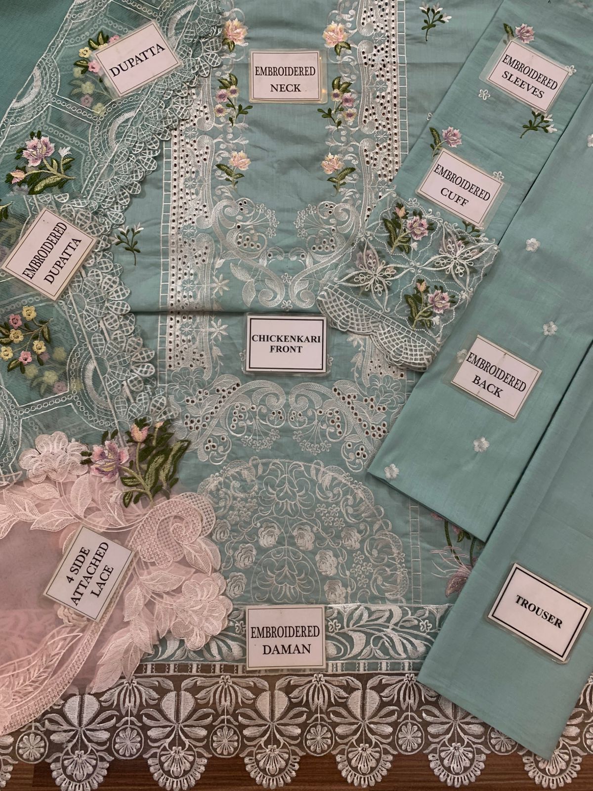 Elaf Chickenkari Embroidered Unstitched 3 Piece