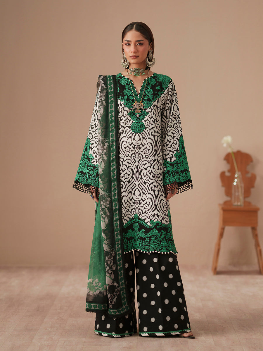 Bin Ilyas Embroidered Unstitched 3 Piece