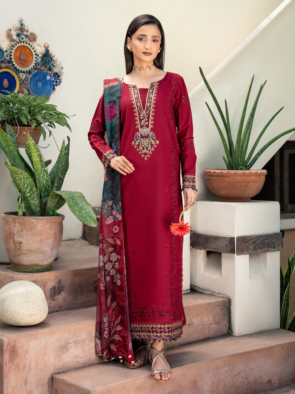 Izel Lawn Embroidered Unstitched 3 Piece