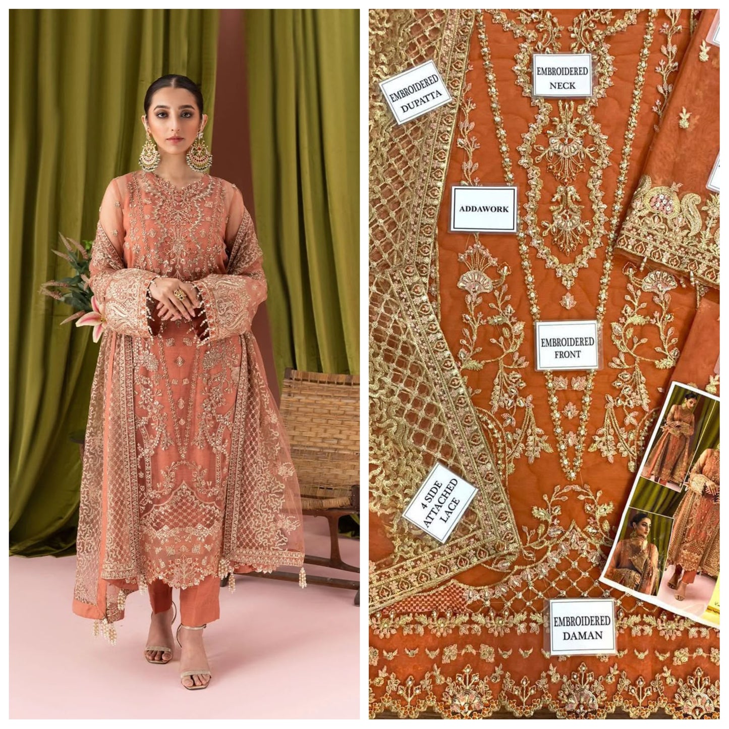 Zaha Festive Embroidered Unstitched 3 Piece