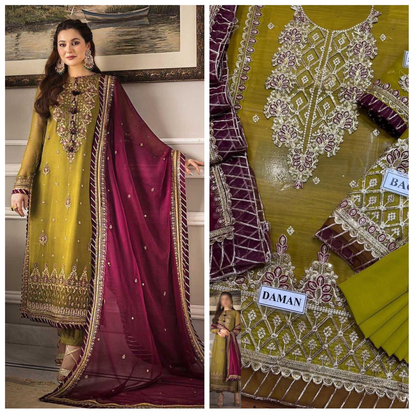 Asim Jofa Embroidered Unstitched 3 Piece
