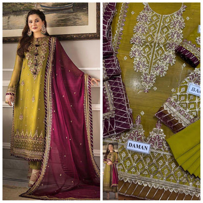 Asim Jofa Embroidered Unstitched 3 Piece