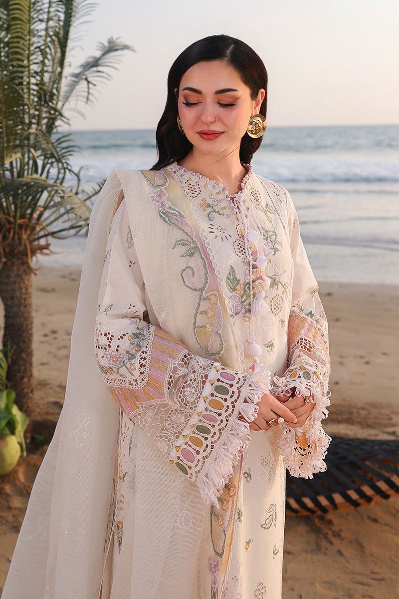 Qalamkar Chickenkari Unstitched 3 Piece