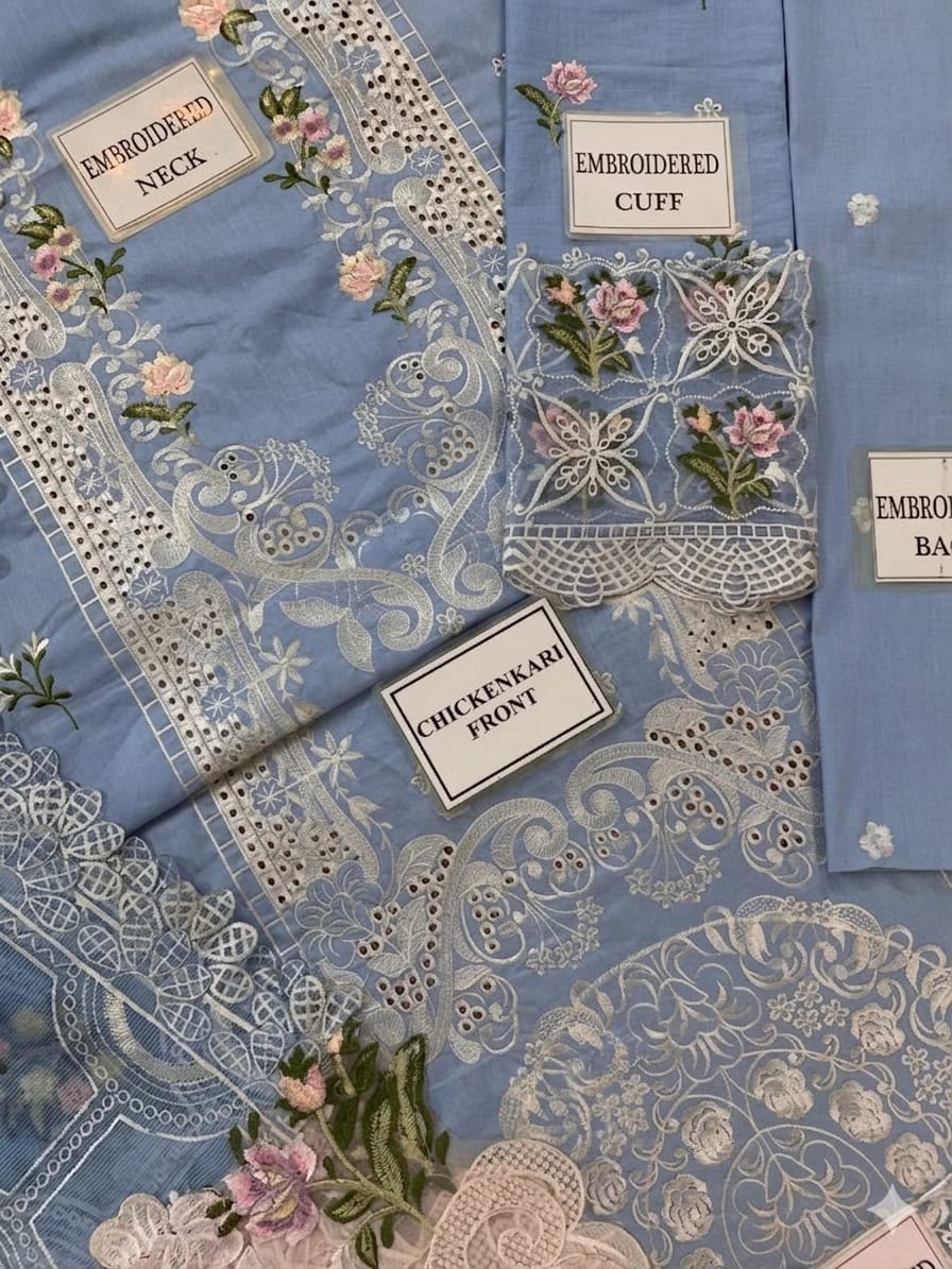 Elaf Chickenkari Embroidered Unstitched 3 piece