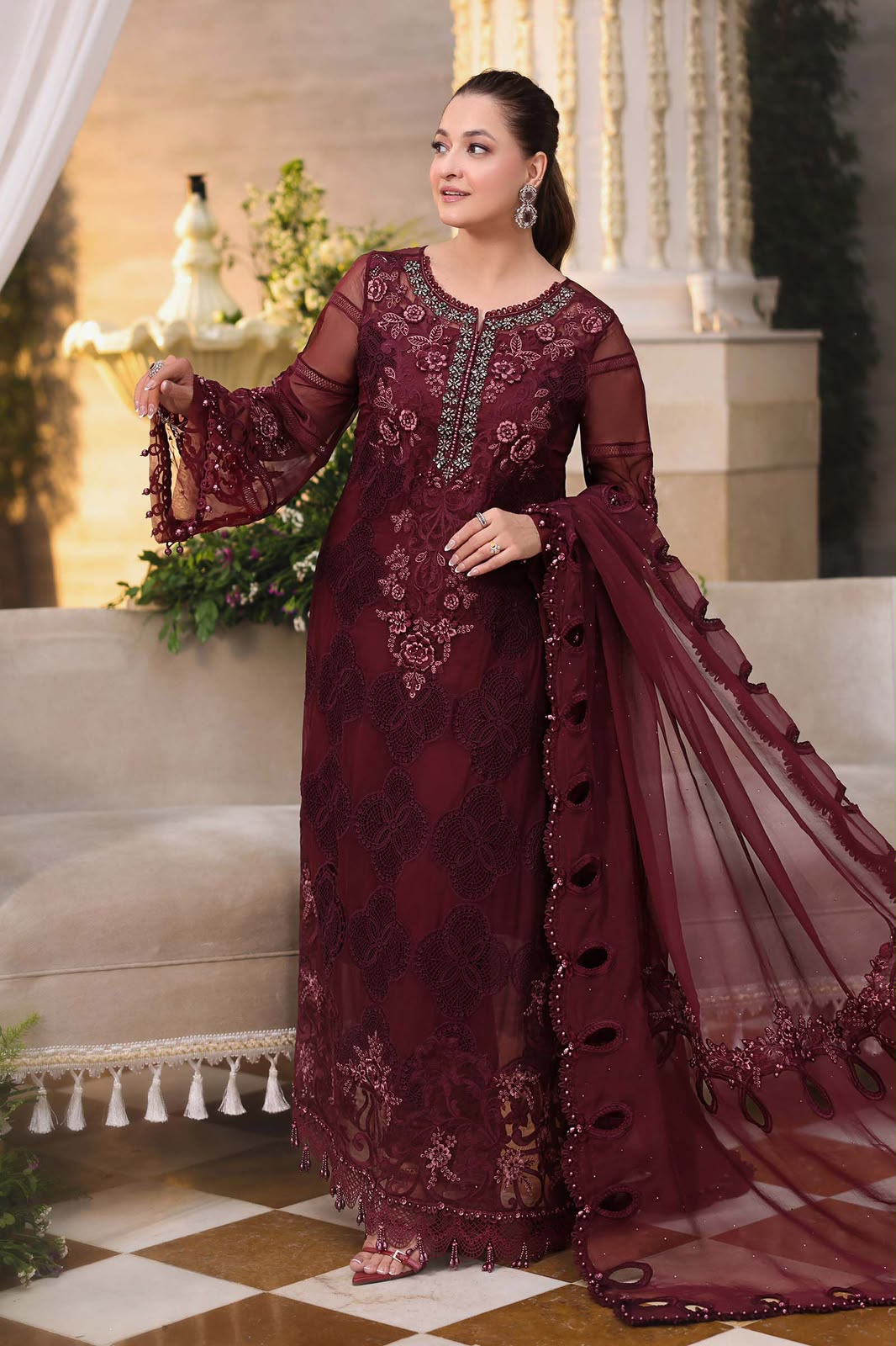 Maria.B Festive Embroidered Unstitched 3 piece