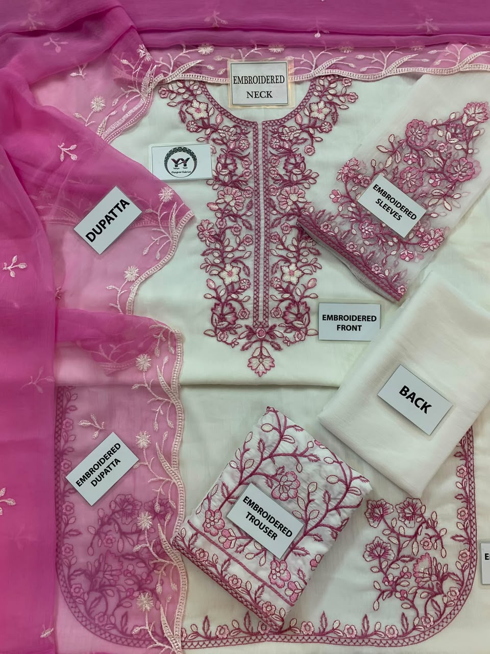 Charizma Embroidered Unstitched 3 piece
