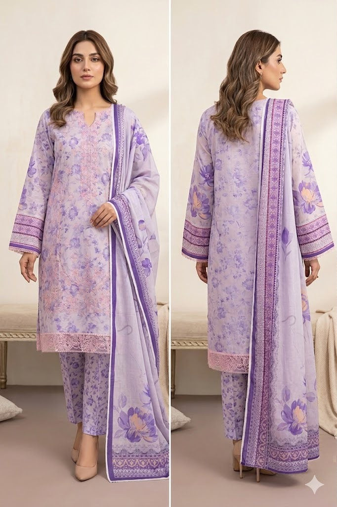 Iznik Lawn Printed Unstitched 3 Piece