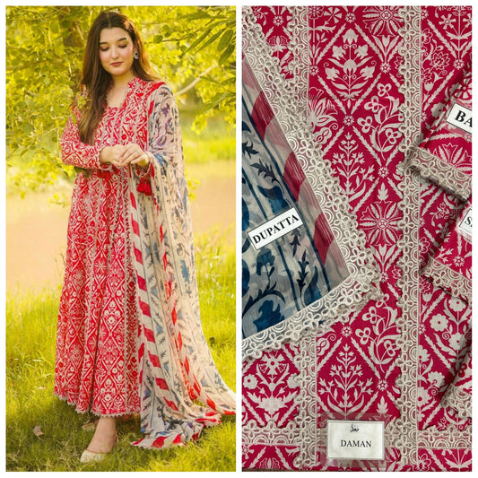 Aneela's Printed Unstitched 3 Piece