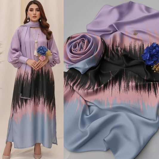 Lulusar Tie and Dye Digital Printed 3 Piece