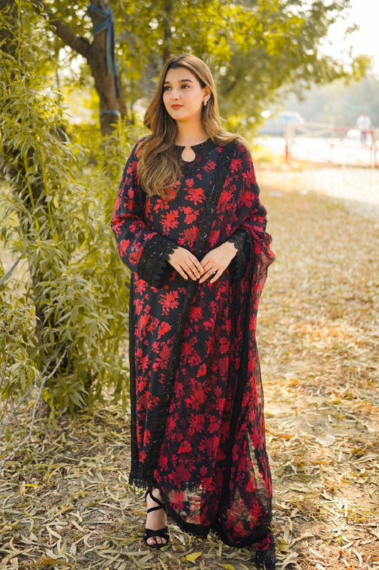 Aneela's UE-339 Embroidered Unstitched 3 Piece