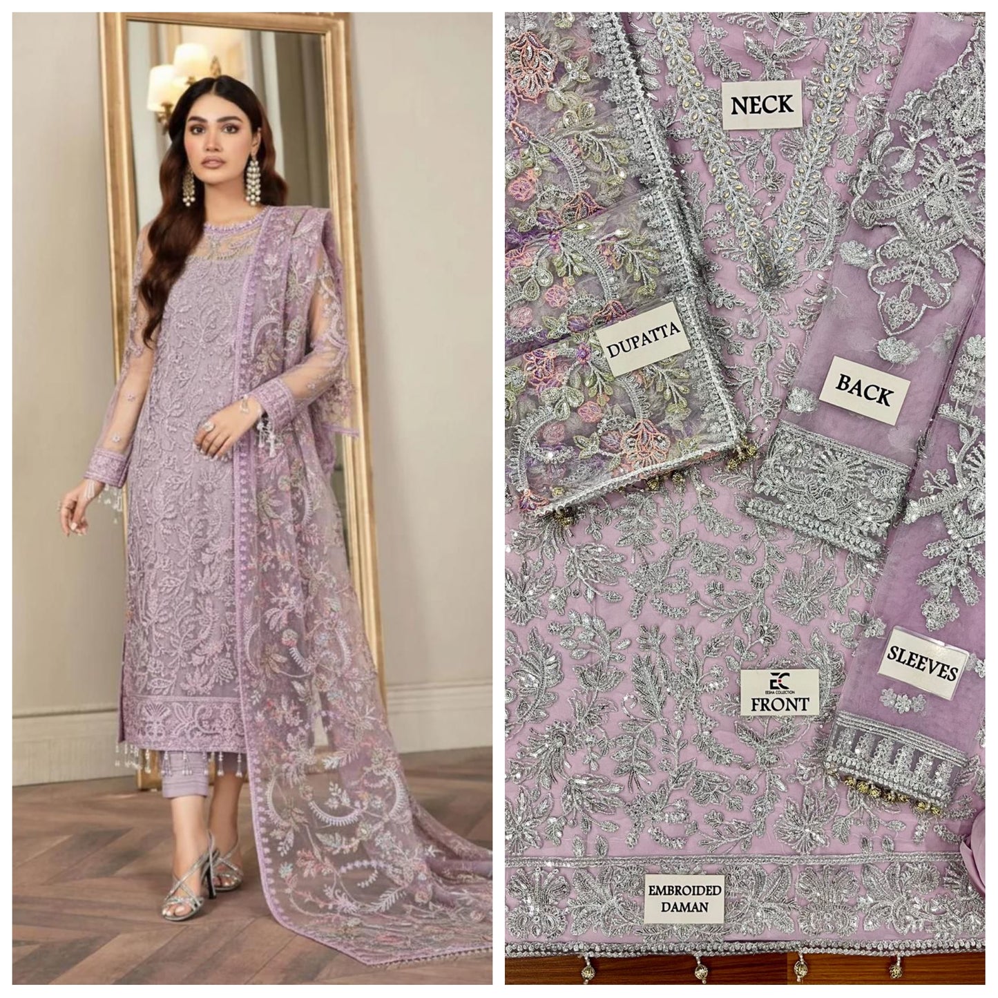 Zarif Festive Embroidered Unstitched 3 piece
