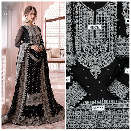 Asim Jofa luxury Chiffon Unstitched 3 Piece
