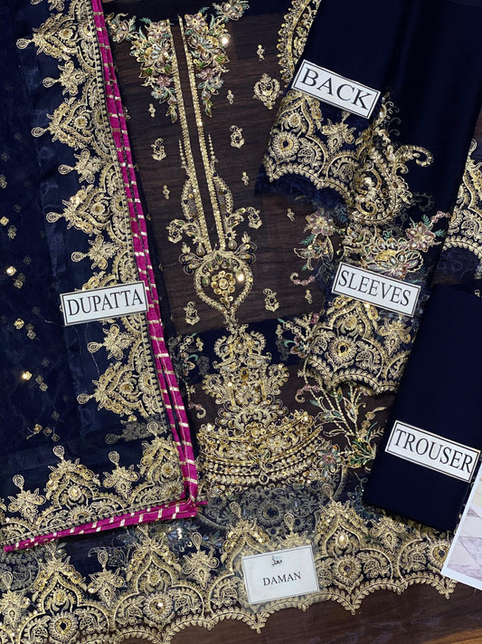 Charizma Festive Embroidered Unstitched 3 piece
