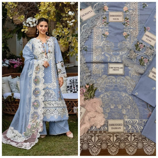 Elaf Chickenkari Embroidered Unstitched 3 piece