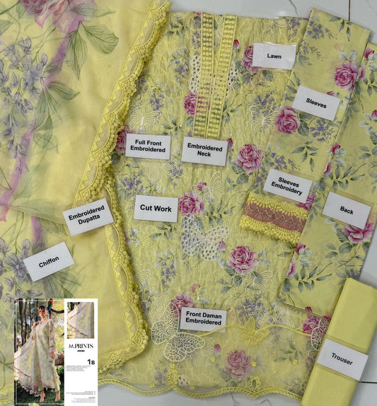 Maria.b Lawn Embroidered Unstitched 3 Piece