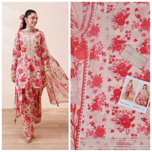 Maria.B Lawn Printed Unstitched 3 Piece