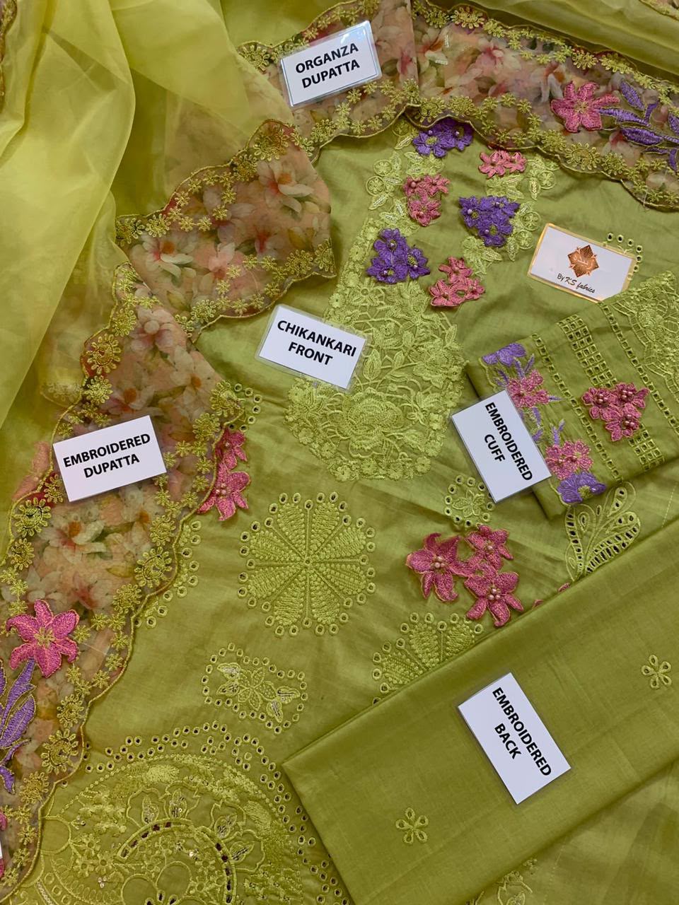 Elaf Chickenkari Unstitched 3 Piece